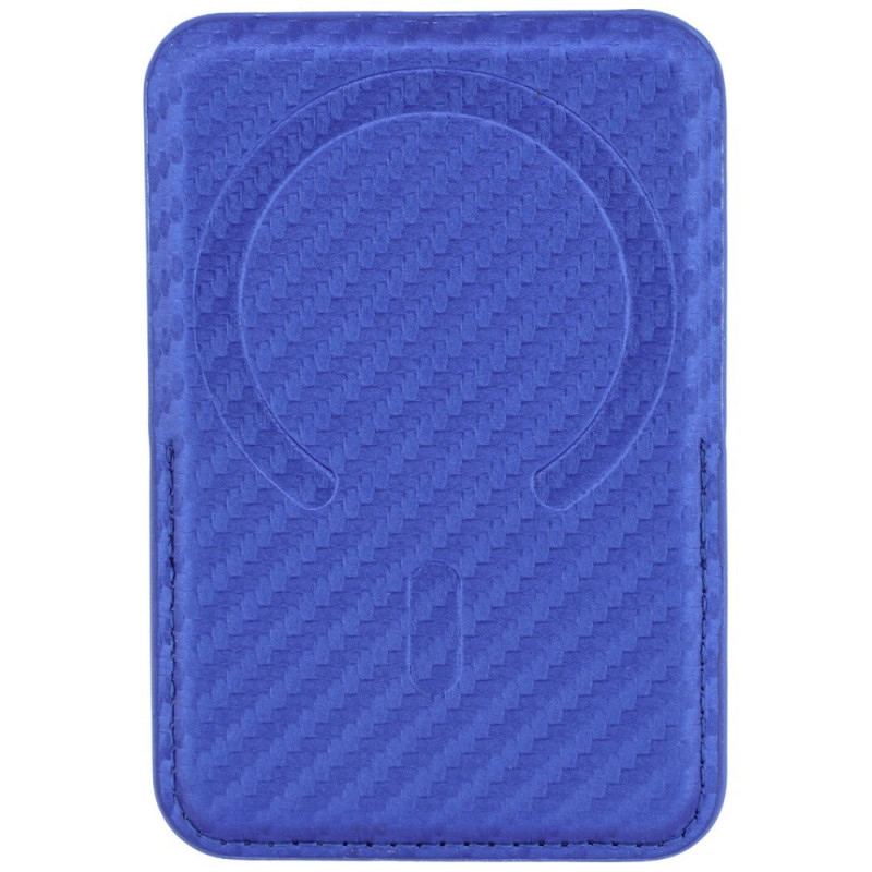 Portafoglio MagSafe BMW M Carbon Metal Logos, blu