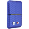 Portafoglio MagSafe BMW M Carbon Metal Logos, blu