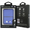Portafoglio MagSafe BMW M Carbon Metal Logos, blu