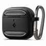 Custodia Rugged Armor Spigen per Apple AirPods 4, nero opaco