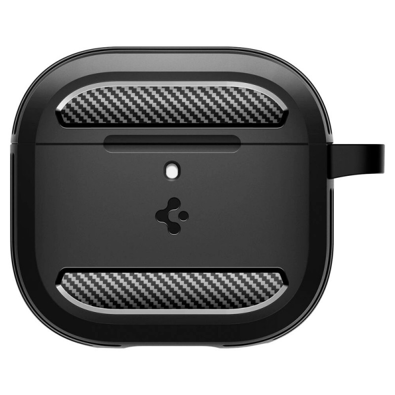 Custodia Rugged Armor Spigen per Apple AirPods 4, nero opaco
