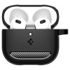 Custodia Rugged Armor Spigen per Apple AirPods 4, nero opaco