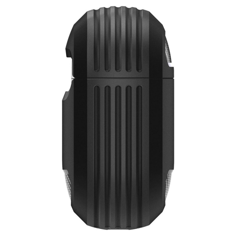 Custodia Rugged Armor Spigen per Apple AirPods 4, nero opaco