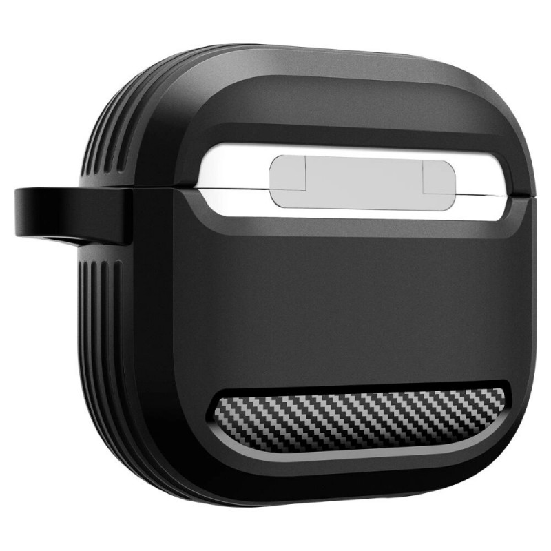Custodia Rugged Armor Spigen per Apple AirPods 4, nero opaco