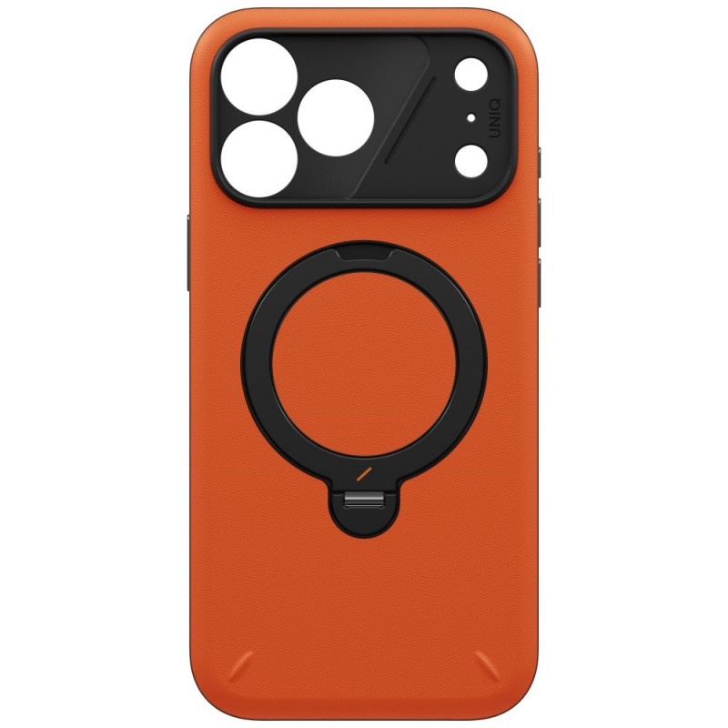Custodia UNIQ Elix per Apple iPhone 18 Pro Max / 17 Pro Max, kickstand rotante a 360°, arancione