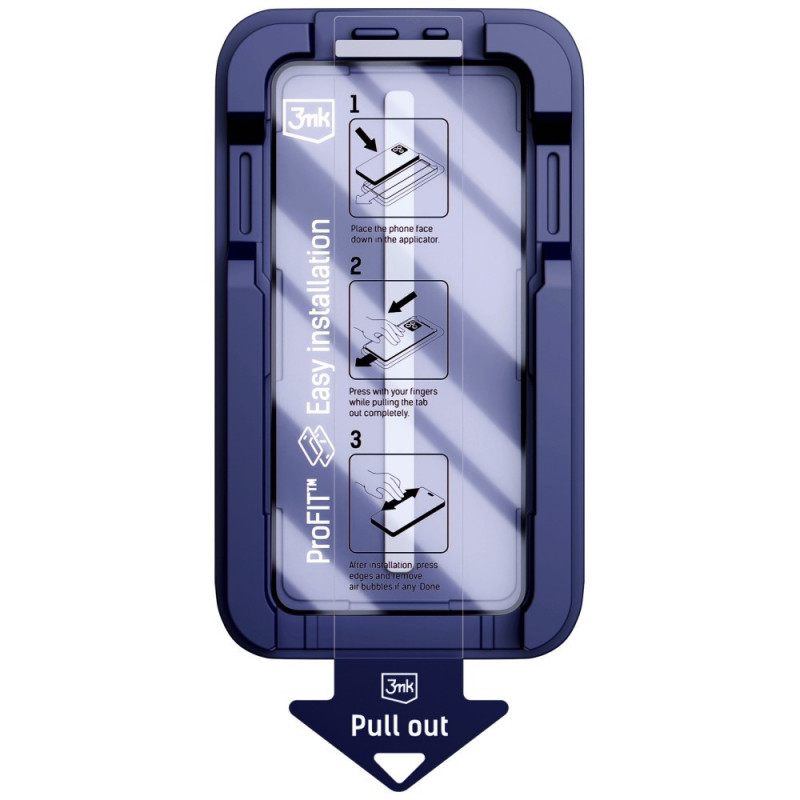 Vetro temperato 3MK HardGlass Max con applicatore per Apple iPhone 13 / 13 Pro / 14 / 16e / 17e, nero
