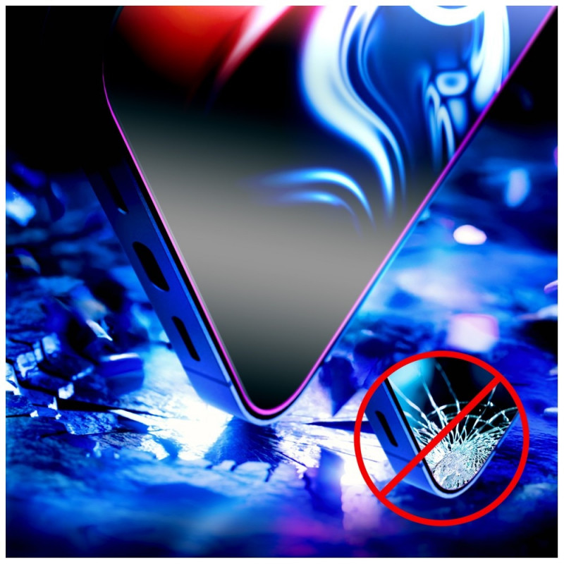 Vetro temperato 3MK HardGlass Max con applicatore per Apple iPhone 16 Pro / 17, nero