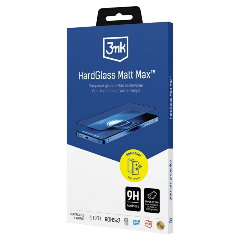 Vetro temperato opaco 3MK HardGlass Matt Max per Samsung Galaxy S25 Ultra