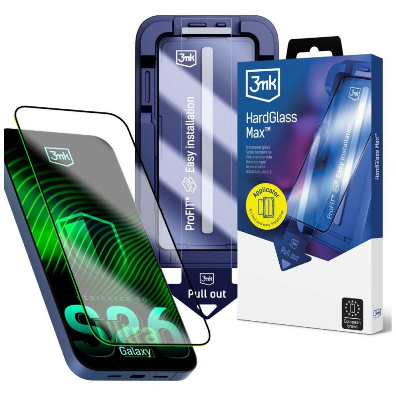 Vetro temperato 3MK HardGlass Max per Samsung Galaxy S26 Ultra, trasparente