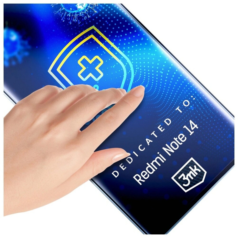 Pellicola protettiva antimicrobica 3MK SilverProtection+ per Xiaomi Redmi Note 14 4G