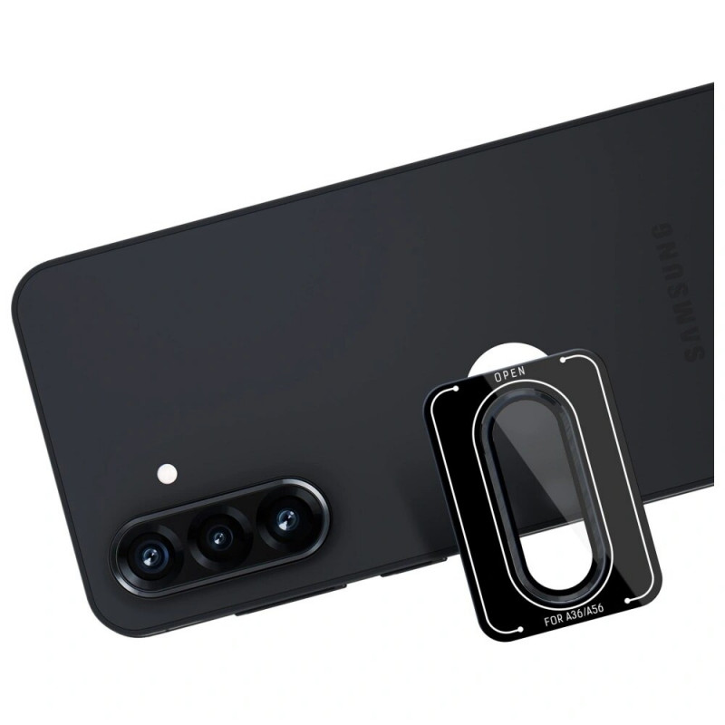 Vetro per fotocamera 3MK Lens Protection Pro per Samsung Galaxy A36 / A56 5G, nero