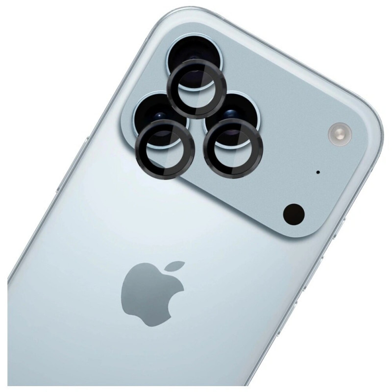 Vetro per lenti fotocamera 3MK Lens Protection Pro per Apple iPhone 17 Pro / 17 Pro Max, nero