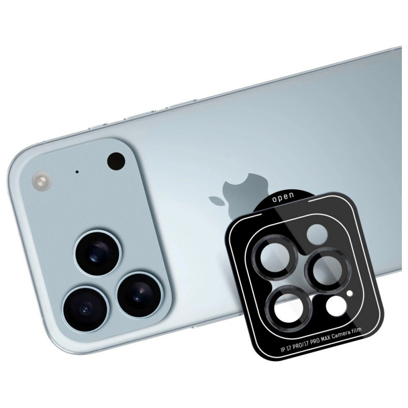 Vetro per lenti fotocamera 3MK Lens Protection Pro per Apple iPhone 17 Pro / 17 Pro Max, nero