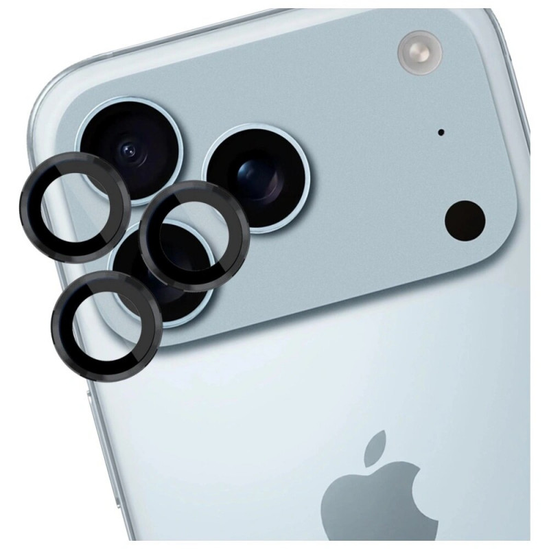 Vetro per lenti fotocamera 3MK Lens Protection Pro per Apple iPhone 17 Pro / 17 Pro Max, nero
