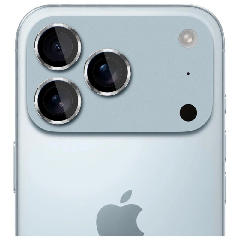 Vetro di protezione per lenti della fotocamera 3MK Lens Protection Pro per Apple iPhone 17 Pro / 17 Pro Max, argento