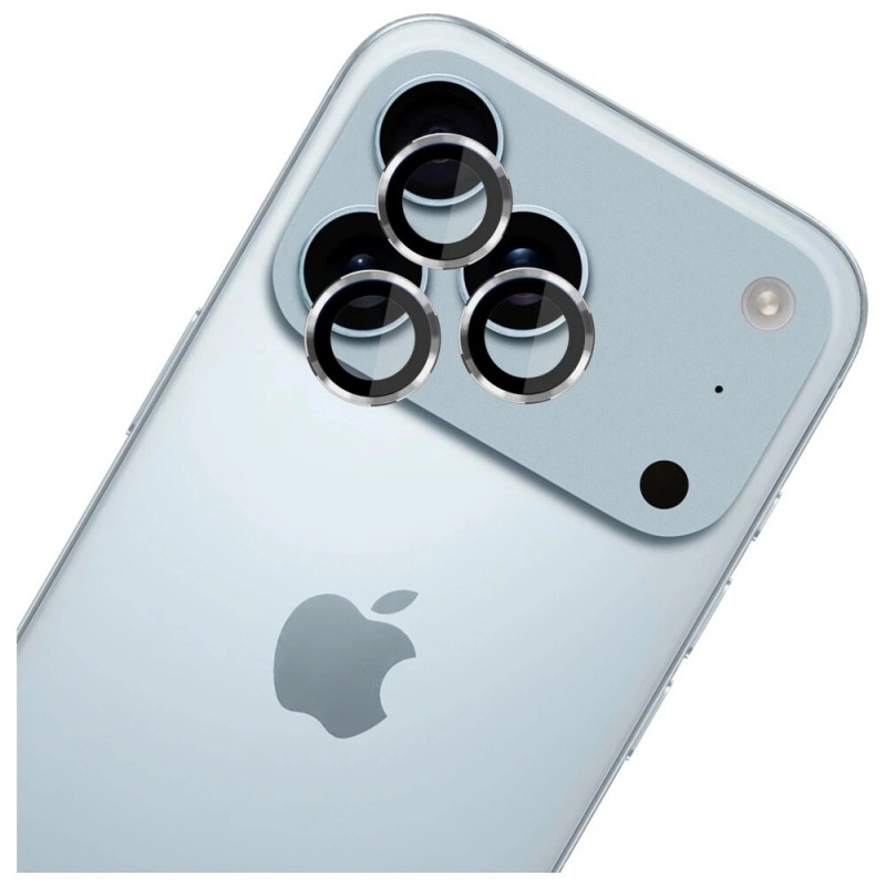 Vetro di protezione per lenti della fotocamera 3MK Lens Protection Pro per Apple iPhone 17 Pro / 17 Pro Max, argento