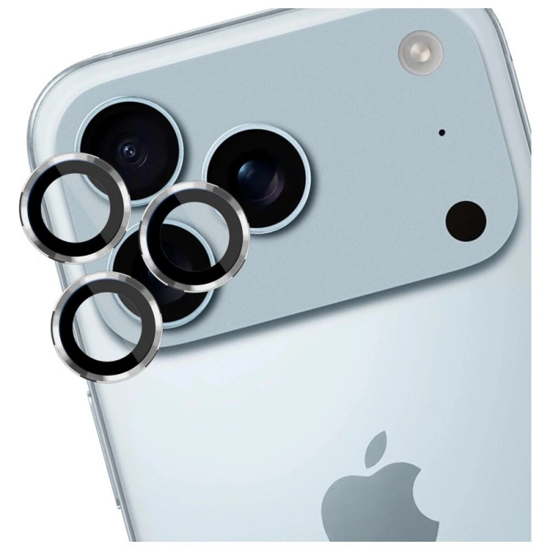 Vetro di protezione per lenti della fotocamera 3MK Lens Protection Pro per Apple iPhone 17 Pro / 17 Pro Max, argento