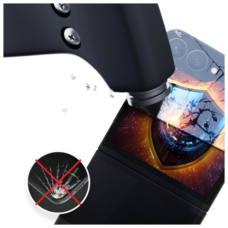 Pellicola protettiva per schermo con filtro privacy opaca 3MK Silky Matt Privacy per Samsung Galaxy Z Flip6 / Z Flip7 FE