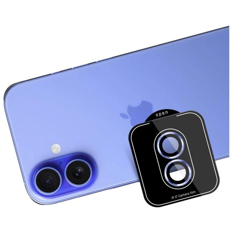 Protezione per lenti fotocamera in vetro temperato 3MK Lens Protection Pro per Apple iPhone 17, blu