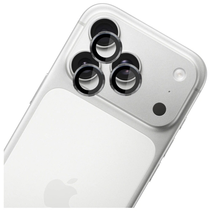 Vetro temperato per lente fotocamera 3MK Lens Protection Pro per Apple iPhone 17 Pro / 17 Pro Max, grigio