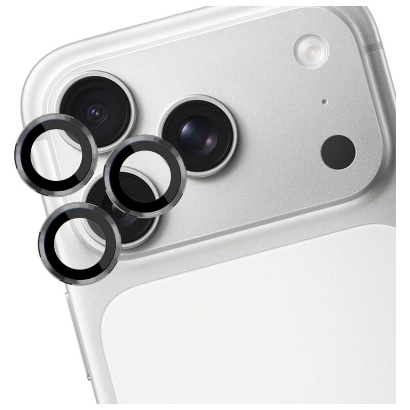 Vetro temperato per lente fotocamera 3MK Lens Protection Pro per Apple iPhone 17 Pro / 17 Pro Max, grigio