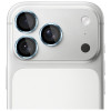 Vetro temperato per lente fotocamera 3MK Lens Protection Pro per Apple iPhone 17 Pro / 17 Pro Max, azzurro