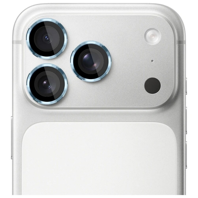 Vetro temperato per lente fotocamera 3MK Lens Protection Pro per Apple iPhone 17 Pro / 17 Pro Max, azzurro