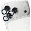 Vetro temperato per lente fotocamera 3MK Lens Protection Pro per Apple iPhone 17 Pro / 17 Pro Max, azzurro