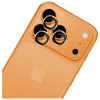 Vetro temperato per lente fotocamera 3MK Lens Protection Pro per Apple iPhone 17 Pro / 17 Pro Max, arancione