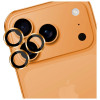 Vetro temperato per lente fotocamera 3MK Lens Protection Pro per Apple iPhone 17 Pro / 17 Pro Max, arancione