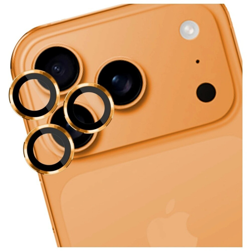 Vetro temperato per lente fotocamera 3MK Lens Protection Pro per Apple iPhone 17 Pro / 17 Pro Max, arancione