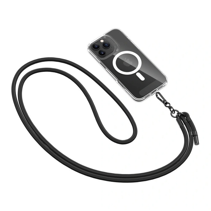 Tracolla per telefono Tech-Protect C1S Rope Crossbody, nero/nero