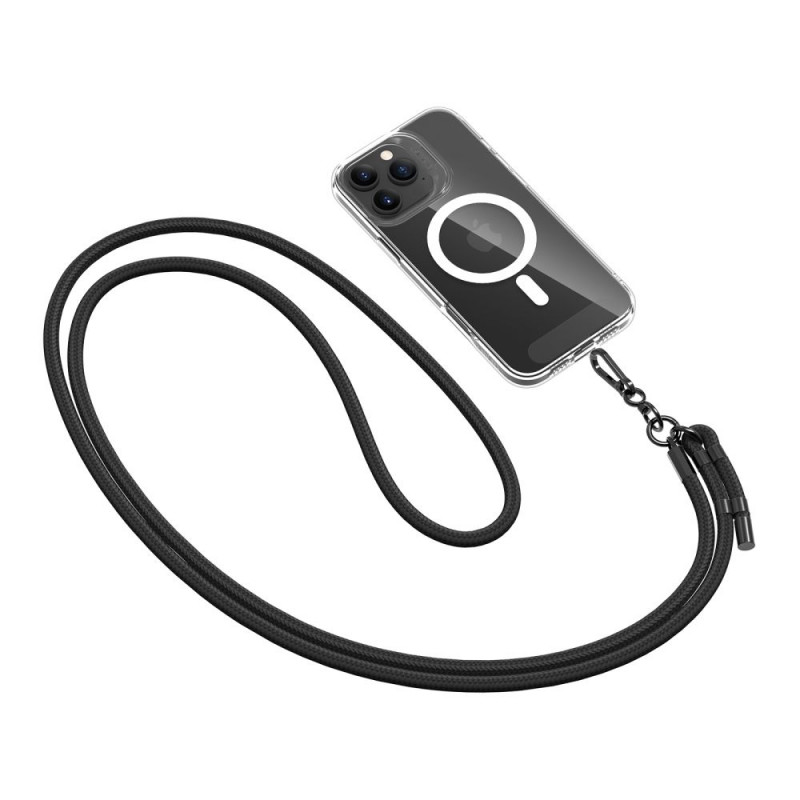 Tracolla per telefono Tech-Protect C1S Rope Crossbody, nero/nero