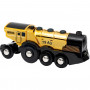 Locomotiva a batteria BRIO World dorata con luce e suono (33630)