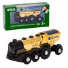 Locomotiva a batteria BRIO World dorata con luce e suono (33630)