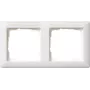 Cornice Gira 109227 orizzontale, 2 posti con campo etichetta, Standard 55, bianco puro, opaco