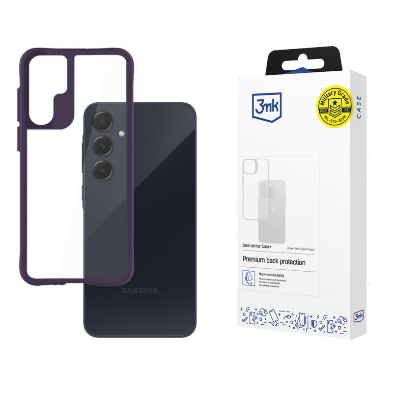Custodia 3MK Satin Armor Case+ per Samsung Galaxy A55 5G, viola