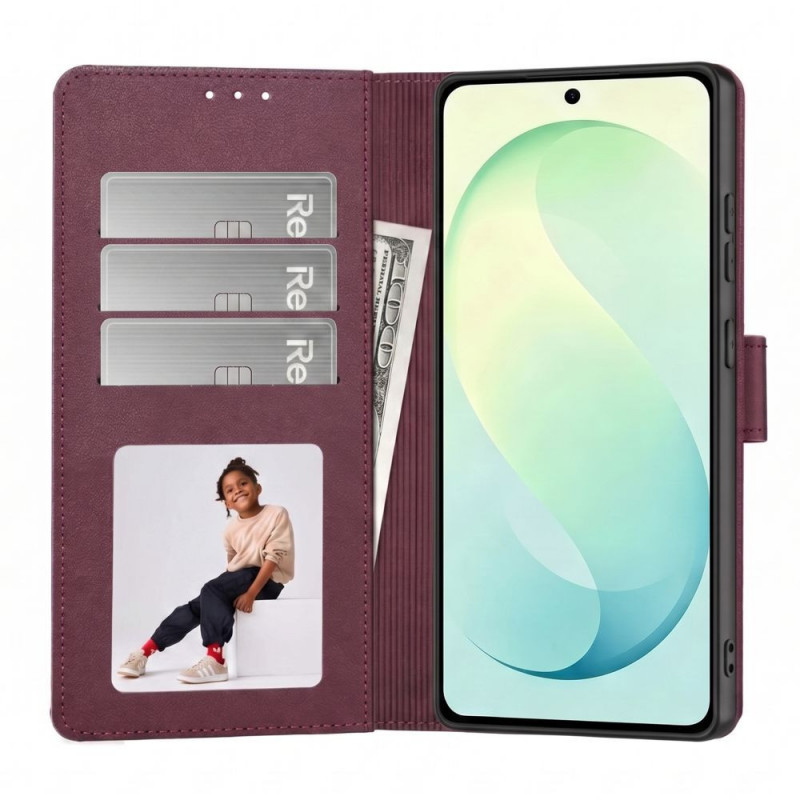Custodia portafoglio Tech-Protect per Samsung Galaxy S26 FE bordeaux