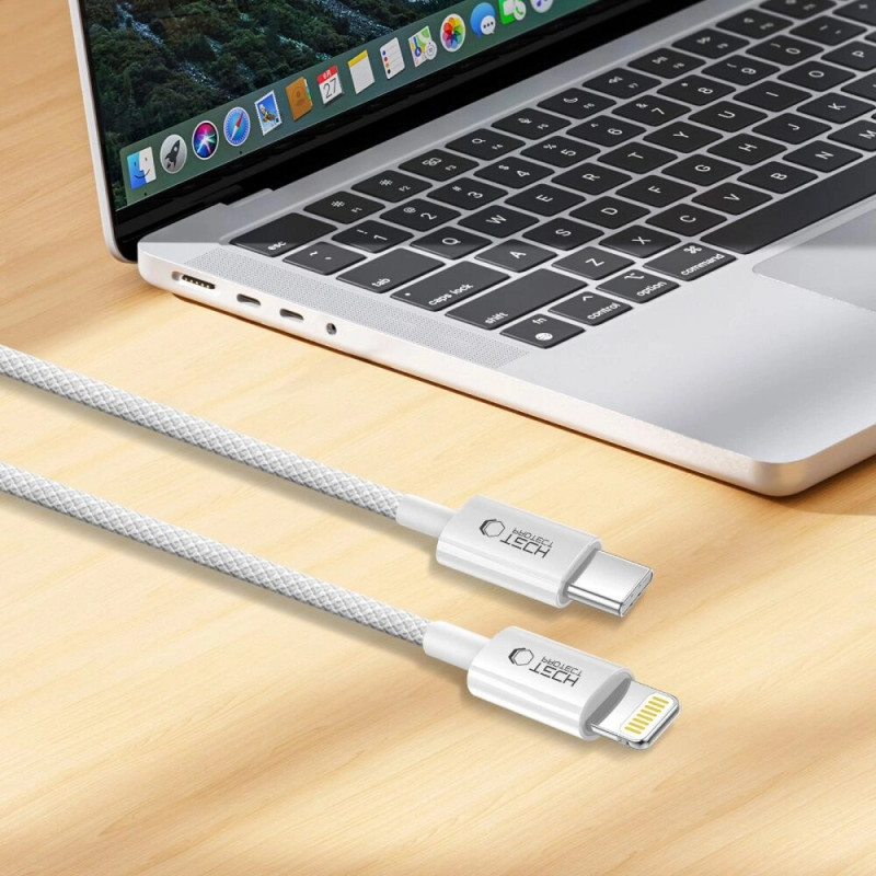 Cavo Tech-Protect Ultraboost Lite USB-C / Lightning PD27W/3A 200 cm, grigio freddo