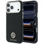 Guess GUE005537-0 Grained Round Strass Logo MagSafe custodia per Apple iPhone 18 Pro Max / 17 Pro Max, nera
