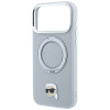 Custodia Karl Lagerfeld with Ring Stand 360 Karl Head Pin MagSafe per Apple iPhone 18 Pro Max / 17 Pro Max, grigio (KF003236)