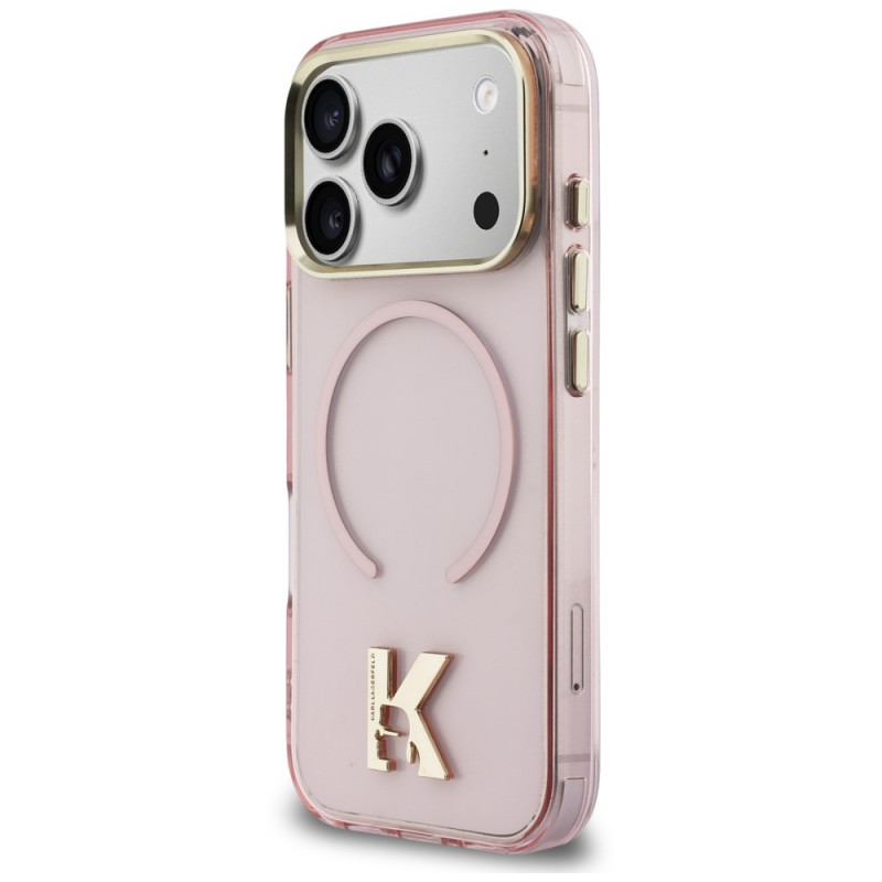 Custodia Karl Lagerfeld IML K Head KF003412 per Apple iPhone 18 Pro Max / 17 Pro Max, rosa