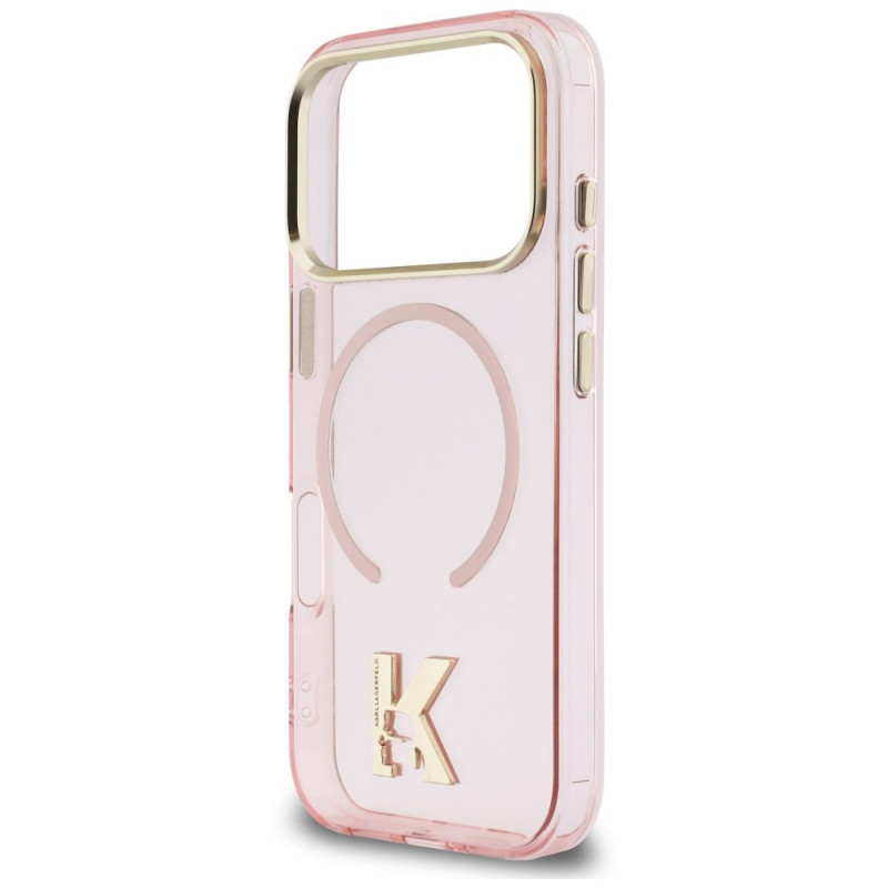 Custodia Karl Lagerfeld IML K Head KF003412 per Apple iPhone 18 Pro Max / 17 Pro Max, rosa