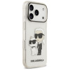 Custodia Karl Lagerfeld IML NFT Glitter Karl&Choupette KF003400 per Apple iPhone 18 Pro Max / 17 Pro Max, trasparente
