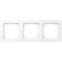Gira Cornice di copertura 0213150, 3 posti, Gira E1, bianco puro, lucido