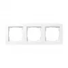 Gira Cornice di copertura 0213150, 3 posti, Gira E1, bianco puro, lucido