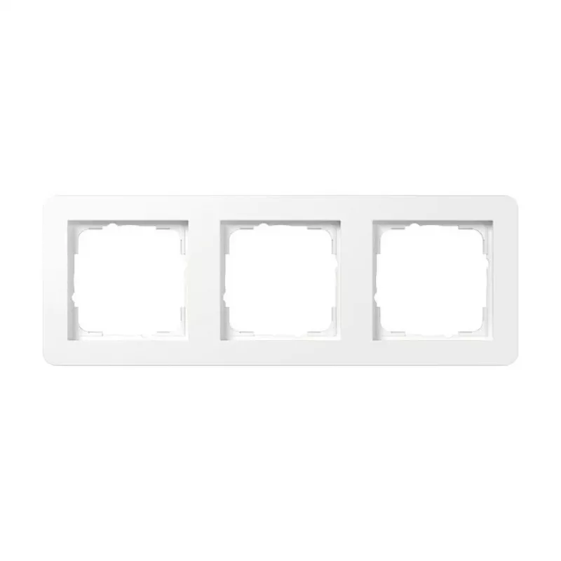 Gira Cornice di copertura 0213150, 3 posti, Gira E1, bianco puro, lucido