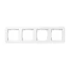 Gira Cornice di copertura 0214150, 4 posti, Gira E1, bianco puro, lucido