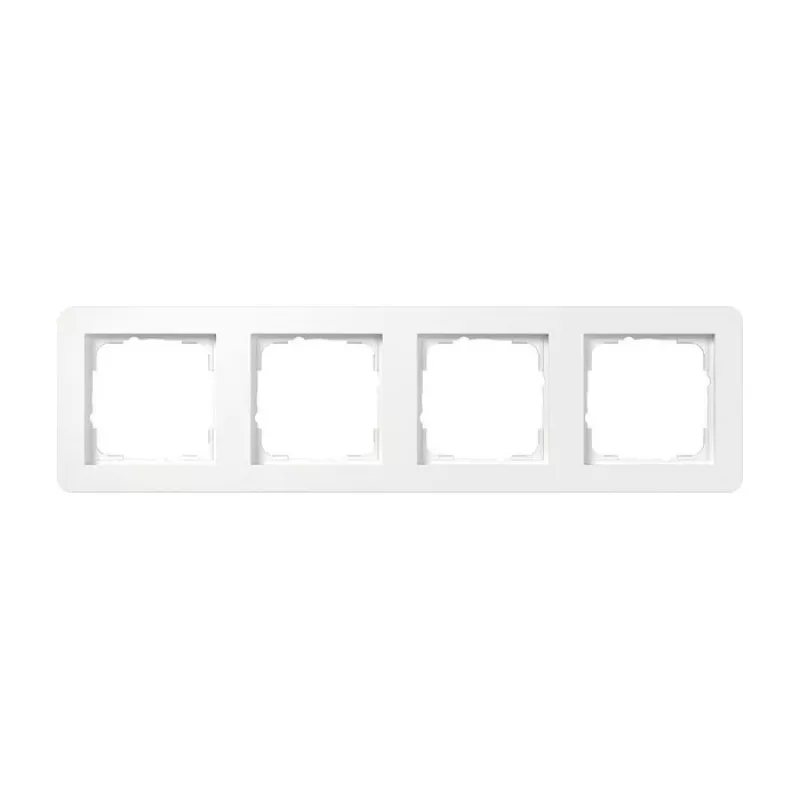 Gira Cornice di copertura 0214150, 4 posti, Gira E1, bianco puro, lucido