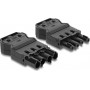Delock 64381 connettore per installazione compatibile con GST18, a 4 poli, morsetto a vite, nero (1 set)
